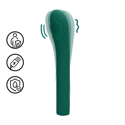 Pulse Wave G-Spot Vibrator - Green Crystal