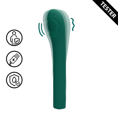 Pulse Wave G-Spot Vibrator - Green Crystal - Tester