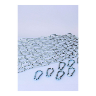 KIT 5 X 120 cm Large Link Chain + 10 Carabiners