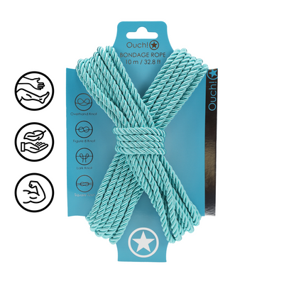 Polyester Bondage Rope - 32.8 ft / 10 m - Blue