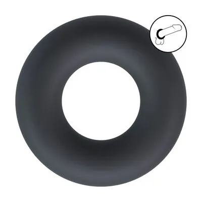 Solid Silicone Cockring - XS - Black