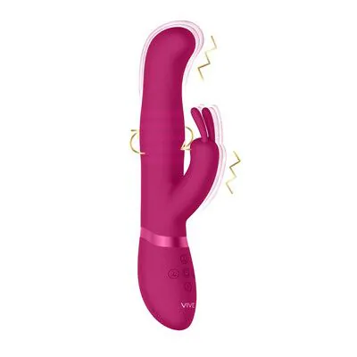 Izara - Rotating Beads Rabbit Vibrator - Pink