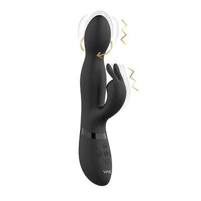 Niva - Rotating Rabbit Vibrator - Black