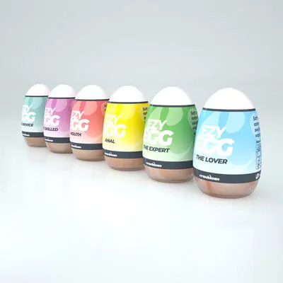 Ezy Egg - Masturbator Egg - 6 Pieces - Multicolor