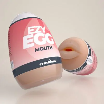 Ezy Egg - Masturbator Egg - Mouth - Red