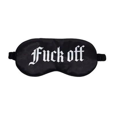 Fuck Off - Printed Satin Mask - Black