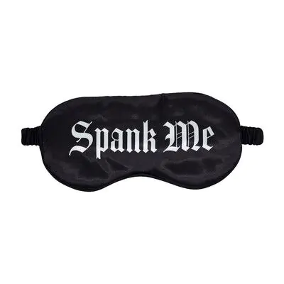Spank Me - Printed Satin Mask - Black