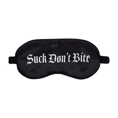 Suck Don't Bite - Printed Satin Mask - Black