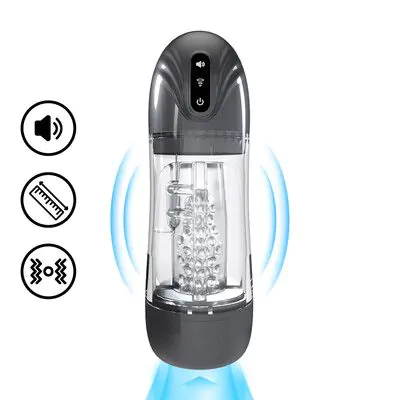 SonicPull - Suction and Vibration Masturbator Pump - Multimedia Enhanced - Gun Metal