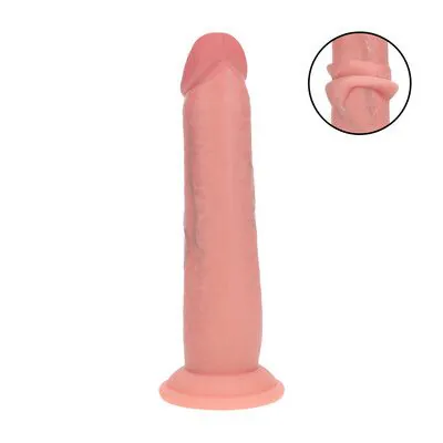 Dual Density Silicone Realistic Sliding Skin Dildo - 8" / 20,5 cm - Flesh