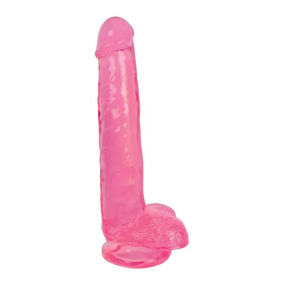 Slim Stick Cherry Ice - Dildo with balls - 8" / 20,5 cm