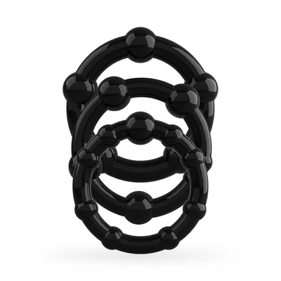 Triple Bead - Cockring Set - Black