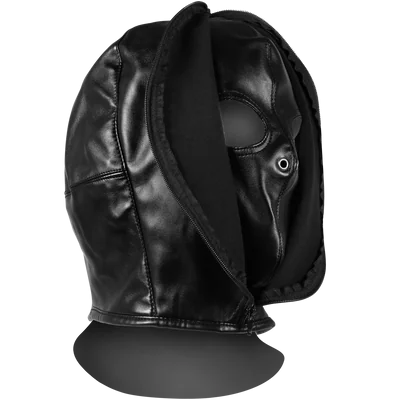 Zip-up Bondage Mask - Black