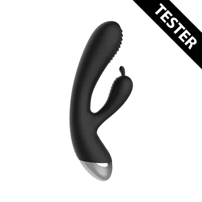 E-Stimulation Rabbit Vibrator - Black - Tester