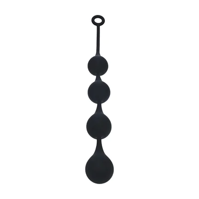 Silicone Waterdrop Anal Balls - XL - 50mm - Black