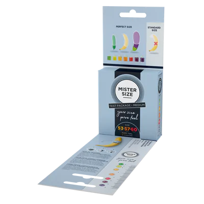 Pure Feel - Test Set - Condoms 53, 57, 60 mm - 3 Pieces - ES/PT/EN