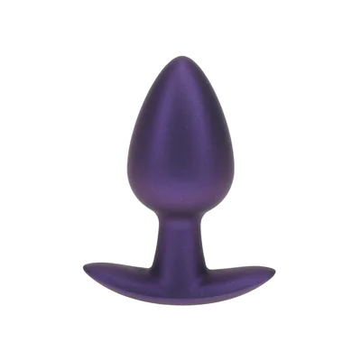 Smooth Silicone Anal Plug - Medium - 3.1" / 7,9 cm - Metallic Purple