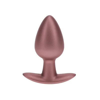 Smooth Silicone Anal Plug - Medium - 3.1" / 7,9 cm - Rose Gold