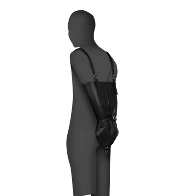 Zip-up Full Sleeve Arm Restraint - Black