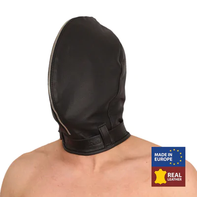 Sensorial Leather Balaclava - Black