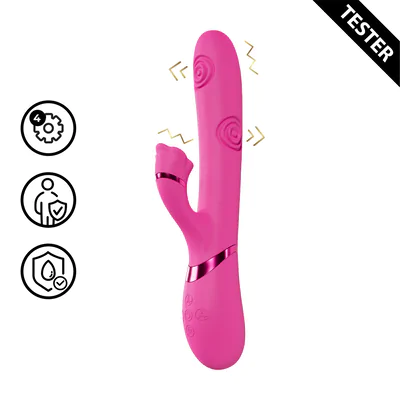 Fiore - G-Spot Air Wave Vibrating and Tapping Flared Clitoral Stimulator - Pink - Tester